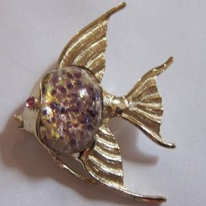 Vintage fish brooch
